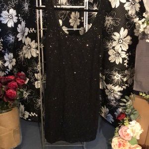 Black - Sequined Tank top dress